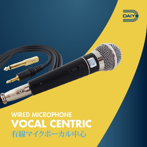 Daiyo DM 122 Dynamic Microphone (Silver)